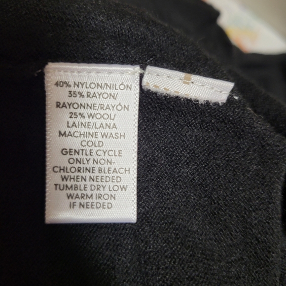 LOFT Size Small Black Sweater with Center Seam - Picture 6 of 6